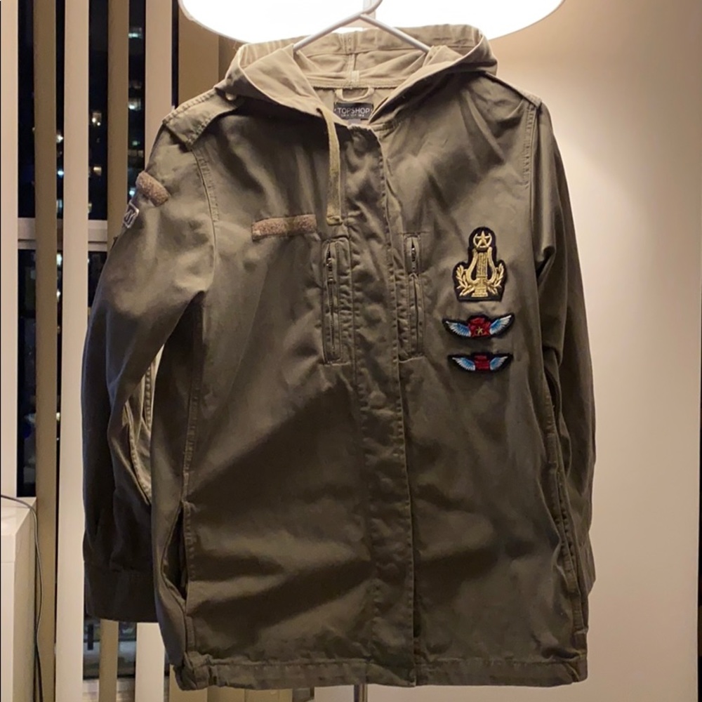 Topshop army green hot jacket